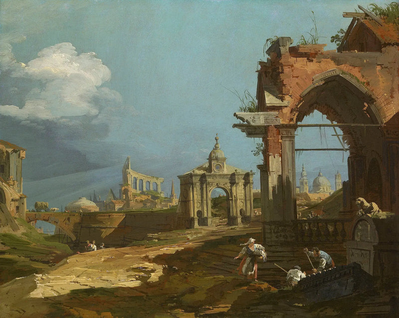 Capricho con un arco puntiagudo - Canaletto