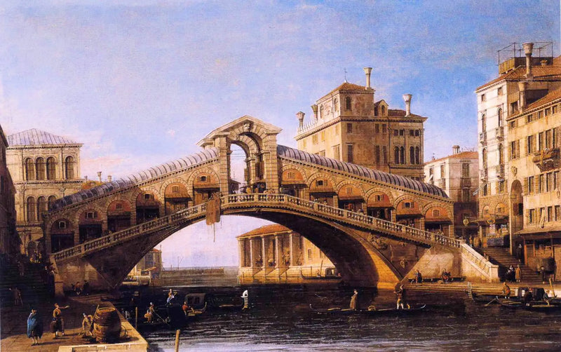 Capricho del Rialto con la laguna al fondo - Canaletto