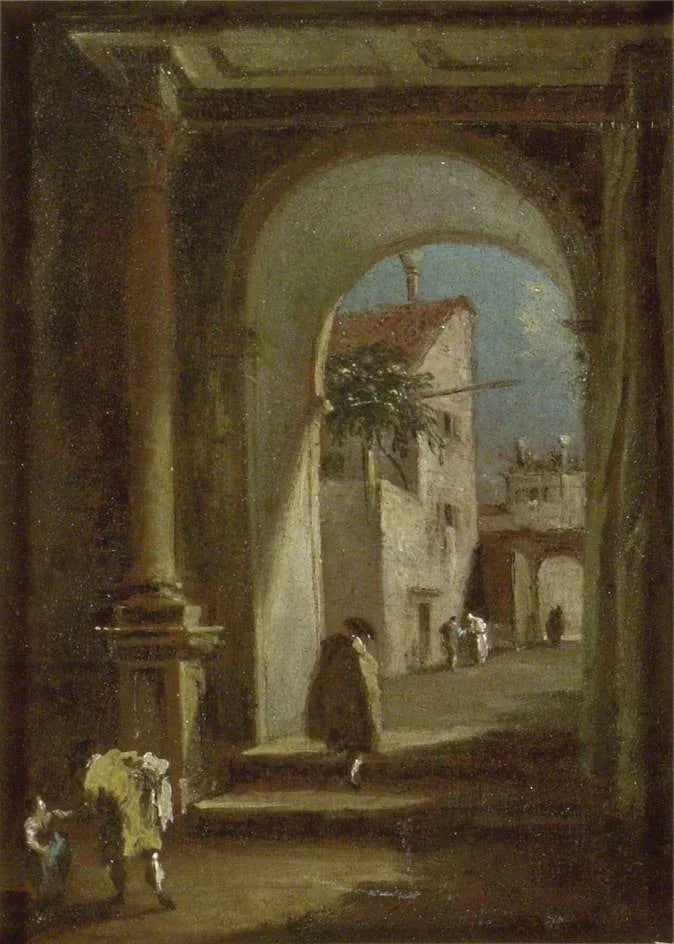 Capriccio: Un arco - Francesco Guardi