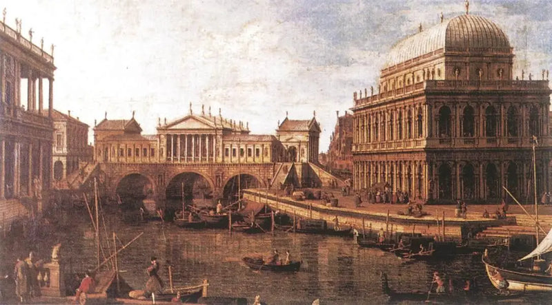 Caprice con edificios palladianos - Canaletto