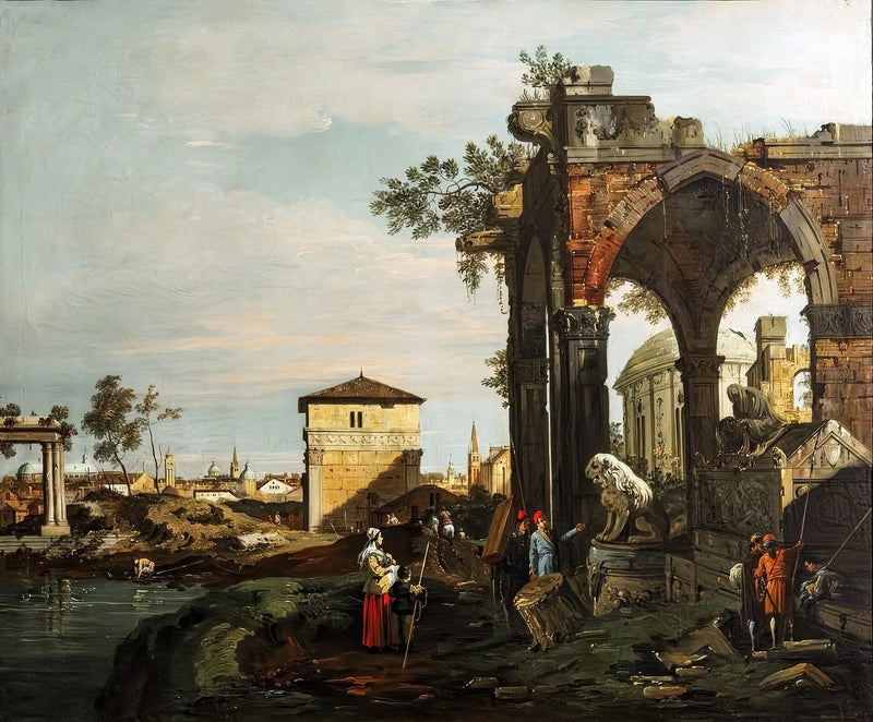 Caprice con ruinas y la Puerta Portello, en Padua - Canaletto