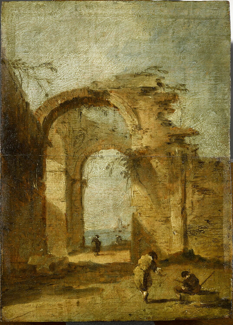 Capricho con un arco en ruinas - Francesco Guardi