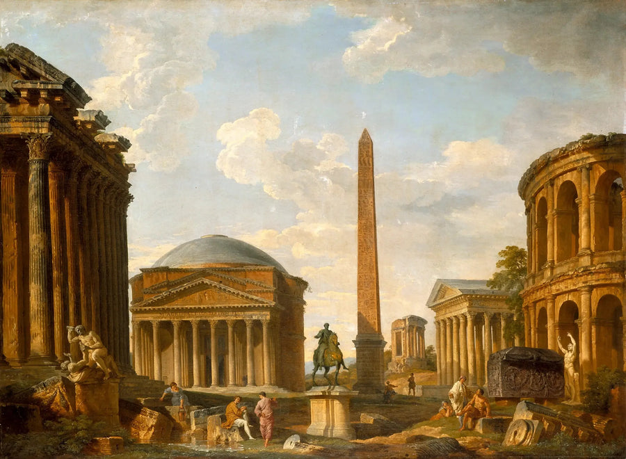 Caprice romano : el Panteón y otros monumentos - Giovanni Paolo Panini