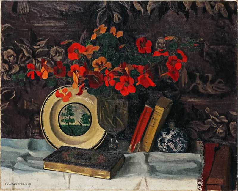 Capuchinas, fondo violeta - Félix Vallotton