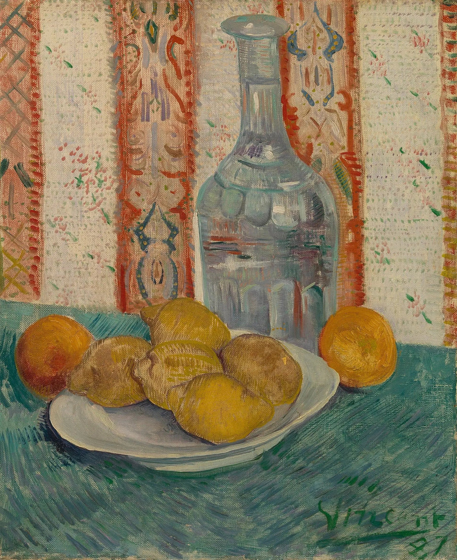 Jarra y plato con cítricos - Vincent van Gogh
