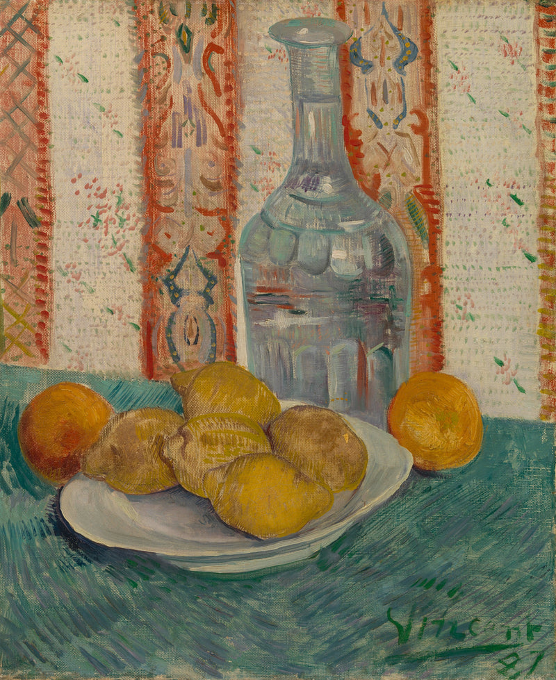 Jarra y plato con cítricos - Vincent van Gogh