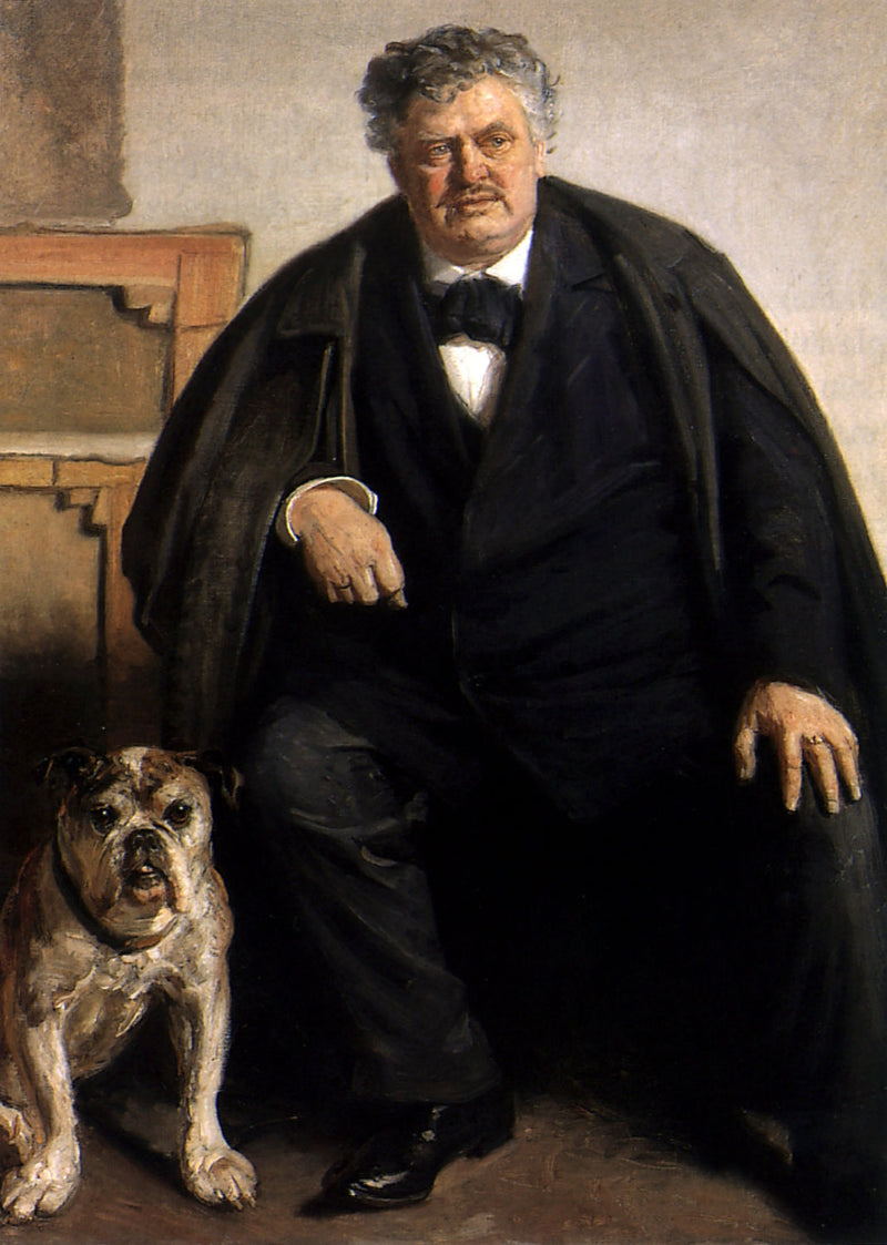 Carl Locher con su perro Tigre - Michael Peter Ancher