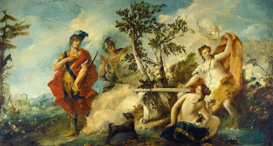 Carlo y Ubaldo resistentes a los encantamientos de las náyades de Armida - Francesco Guardi