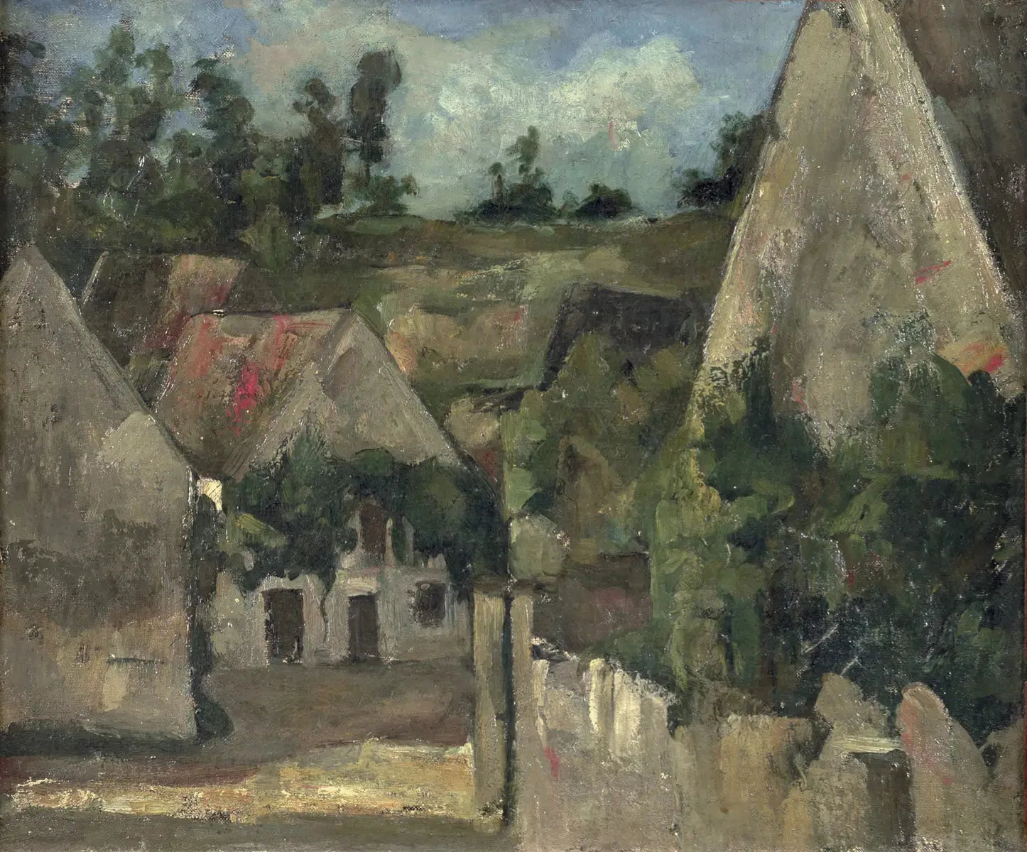 Carrefour de la rue Rémy à Auvers-sur-Oise - Paul Cézanne image 1 copie peinte à la main à l’huile