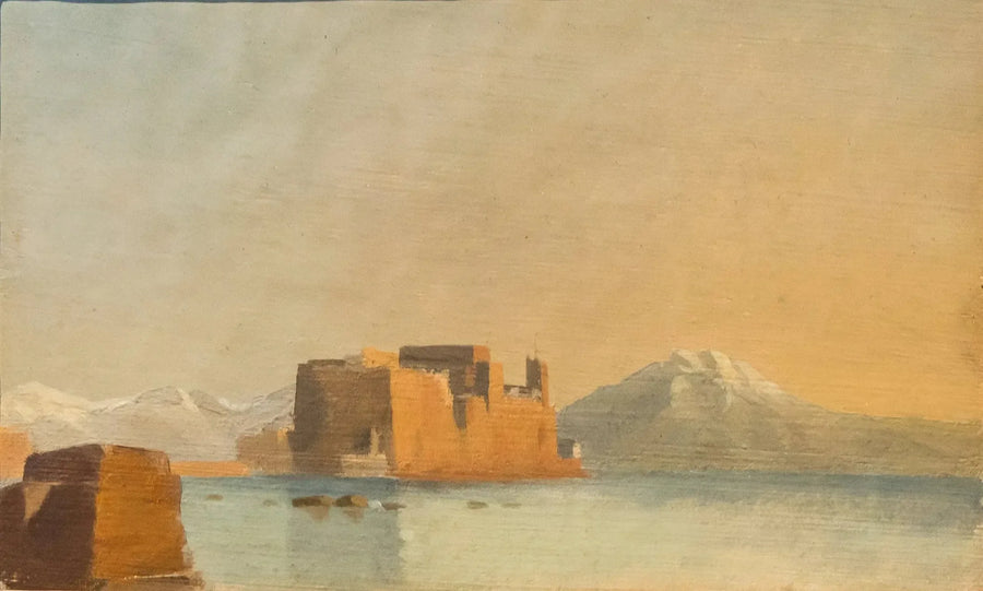 Castillo de Ovo y la bahía de Nápoles - Edgar Degas