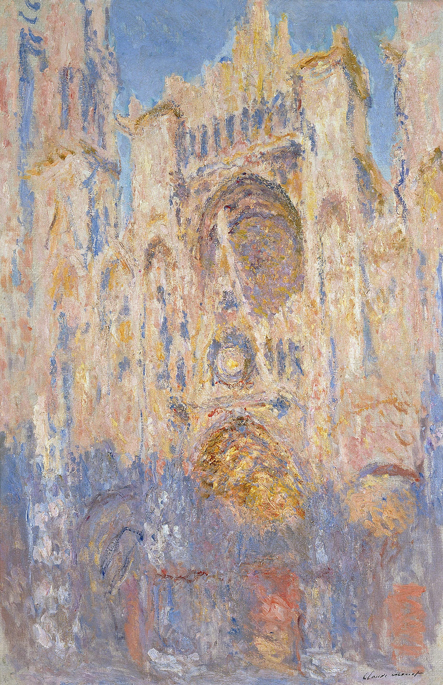 Catedral de Rouen, efecto sol, fin de día W1327 - Claude Monet