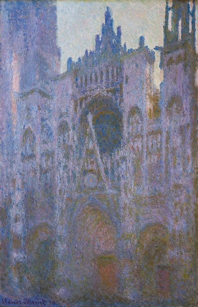Catedral de Rouen por la mañana, rosa dominante W1353 - Claude Monet