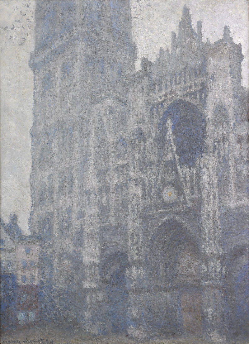 La Catedral de Rouen, el Portal y la torre de Albane, Tiempo gris - Claude Monet