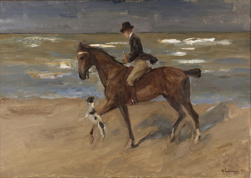 Caballero en la playa - Max Liebermann