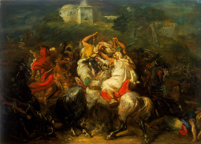 Caballeros árabes en combate - Théodore Chassériau