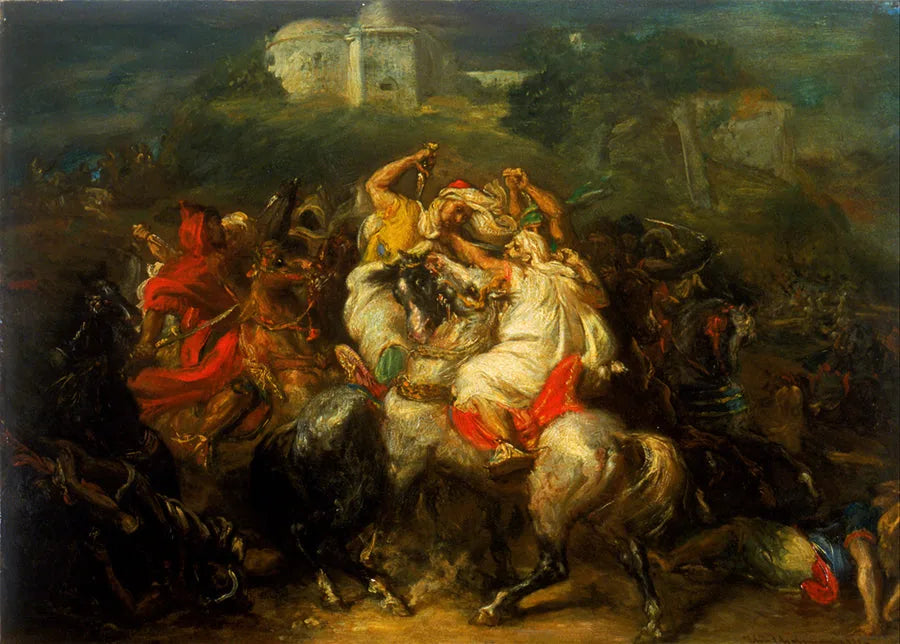 Caballeros árabes en combate - Théodore Chassériau