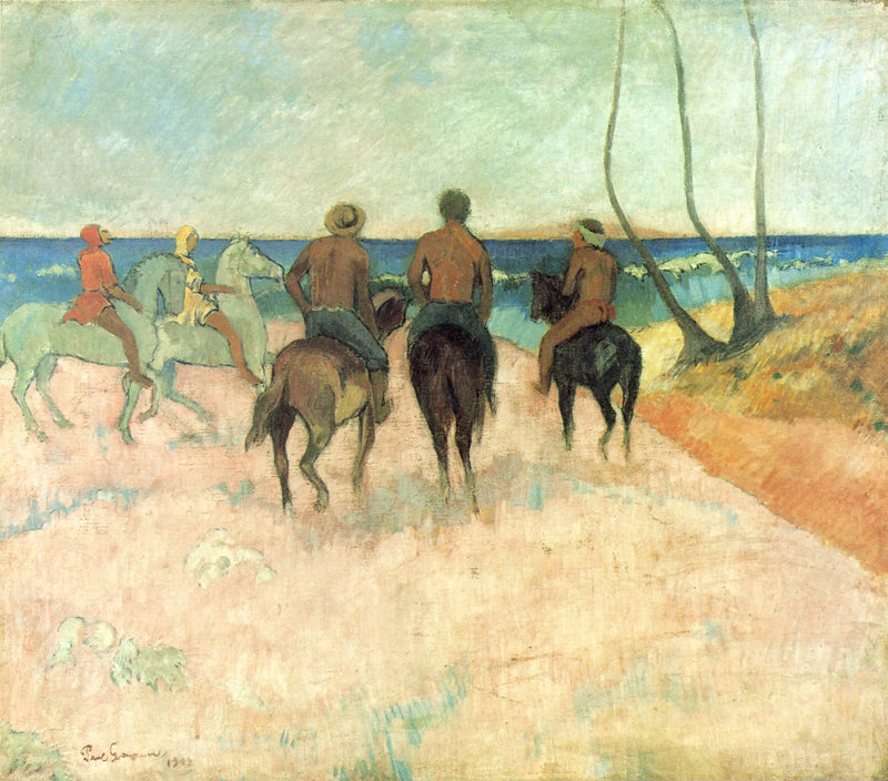 Caballeros en la playa (I) - Paul Gauguin