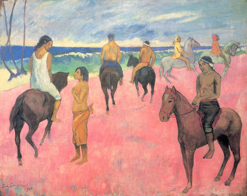 Caballeros en la playa (II) - Paul Gauguin