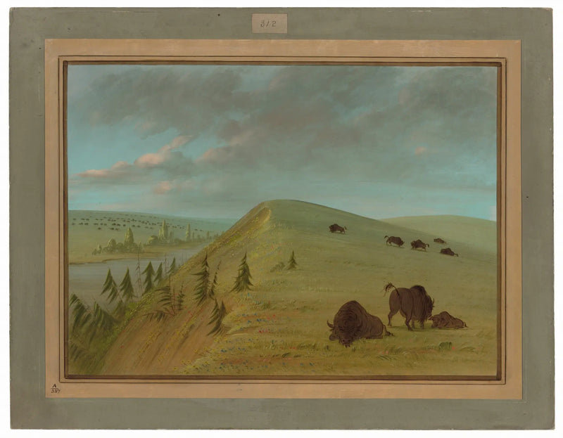 Cedar Bluffs - George Catlin