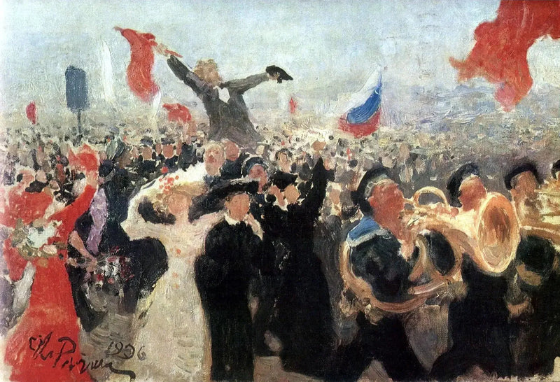 Celebración del Manifiesto del 17 de octubre de 1905 - Ilya Repin
