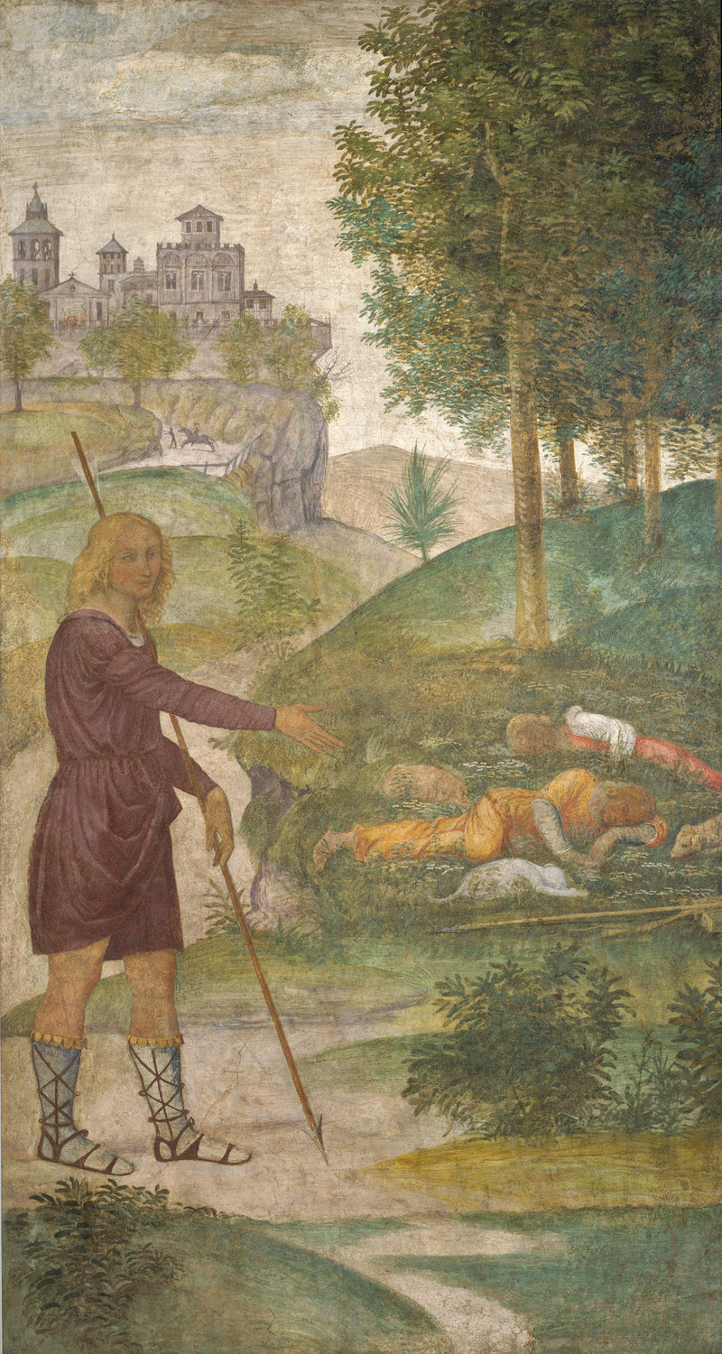 Cabeza y las ninfas - Bernardino Luini