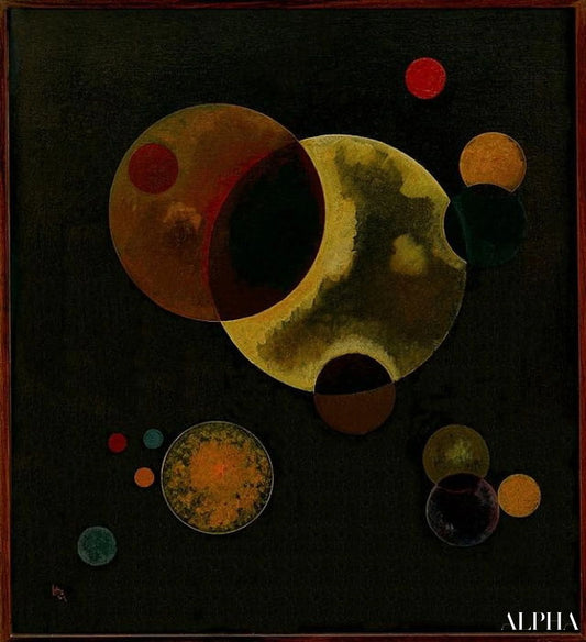 Cercles lourds - Vassily Kandinsky - Reproductions de tableaux et peintures haut de gamme