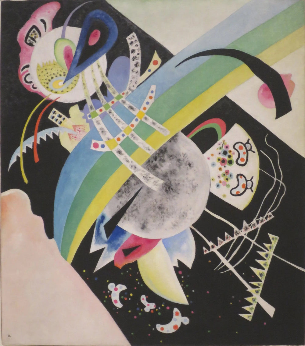 Cercles sur fond noir - Vassily Kandinsky image 1 tableau peint à l’huile sur toile