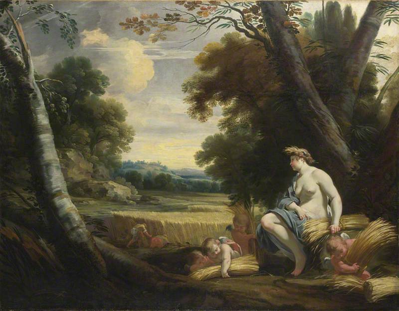 Ceres y los cupidos cosechando - Simon Vouet