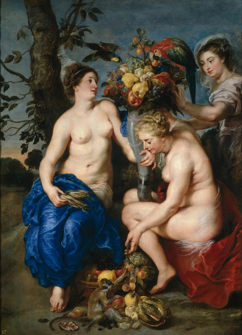Ceres y dos ninfas - Peter Paul Rubens
