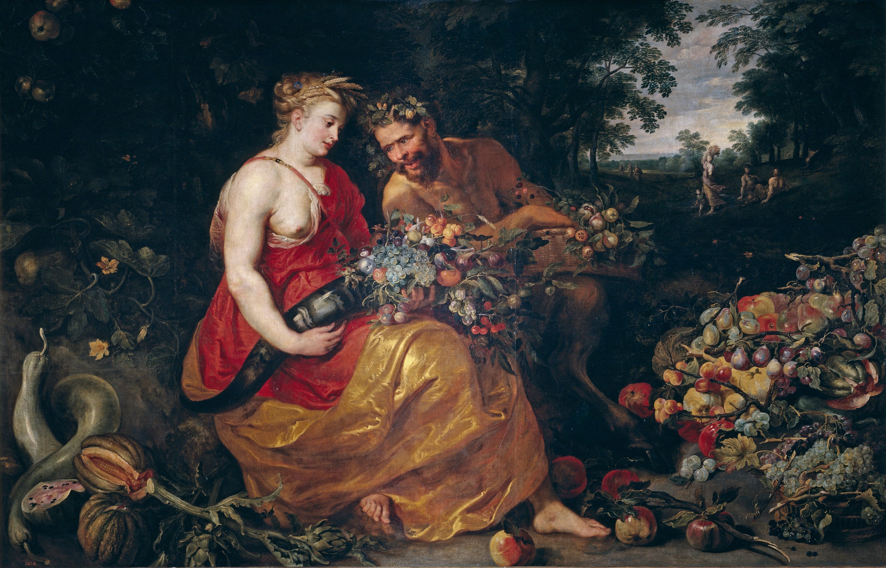 Cérès et Pan - Frans Snyders image 1 reproduction artisanale de tableau