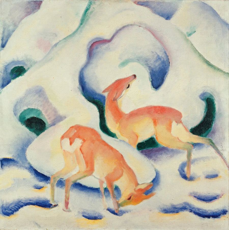 Ciervo en la nieve - Franz Marc