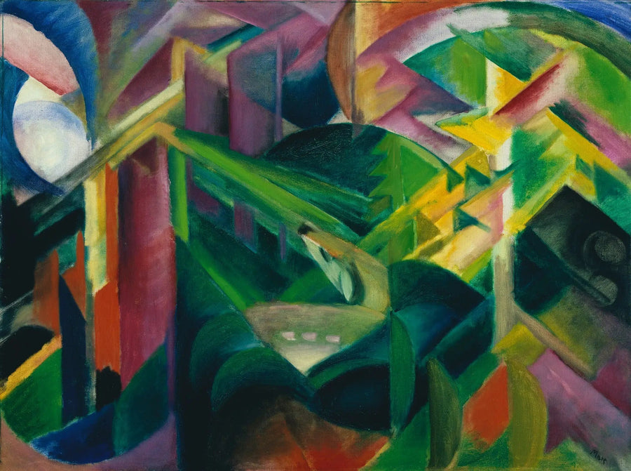 Ciervo en el jardín de un monasterio - Franz Marc