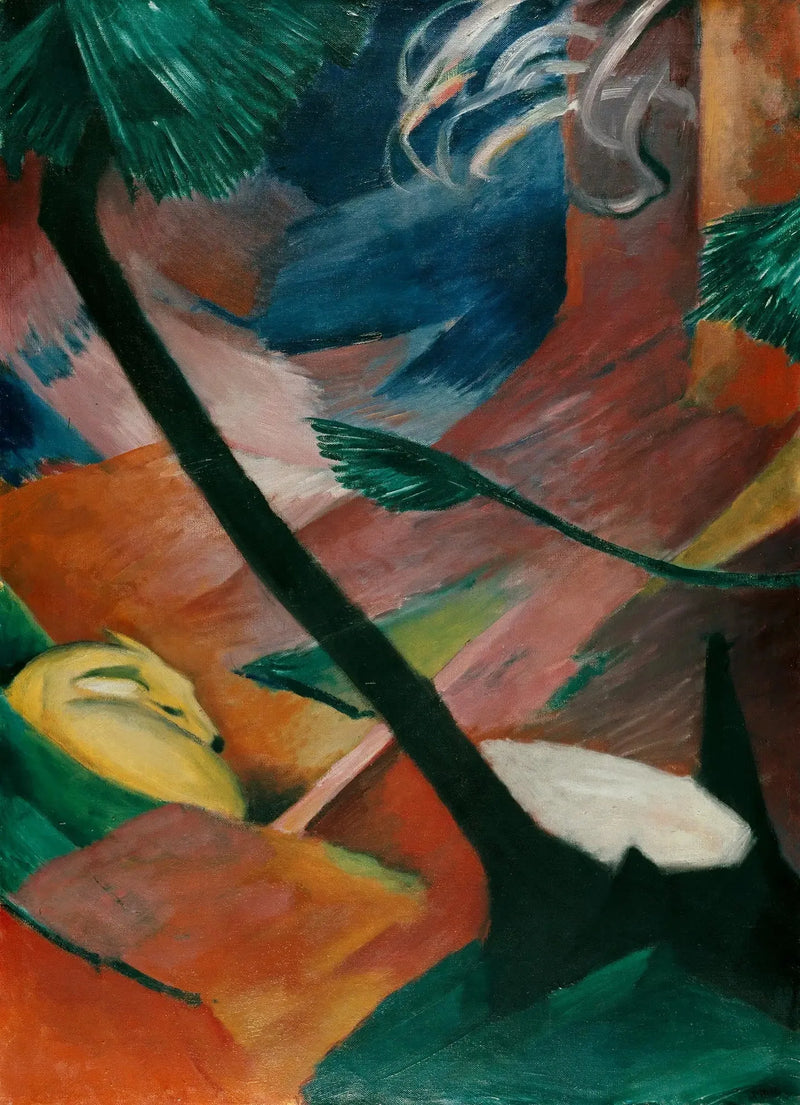 Ciervo en el bosque II - Franz Marc