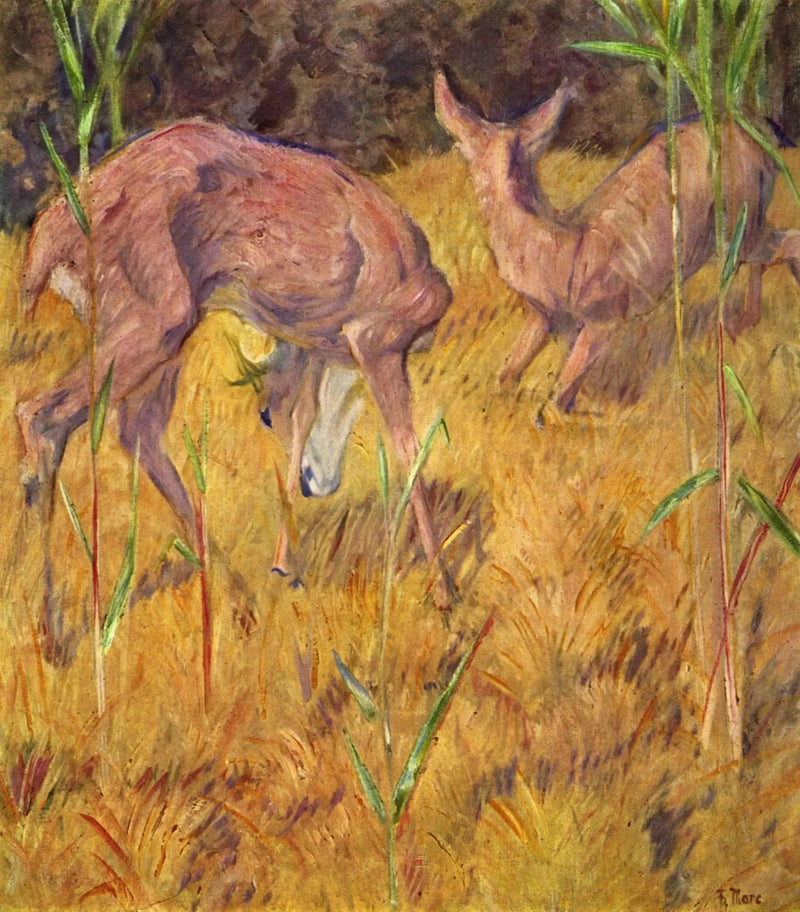 Ciervo en los juncos - Franz Marc