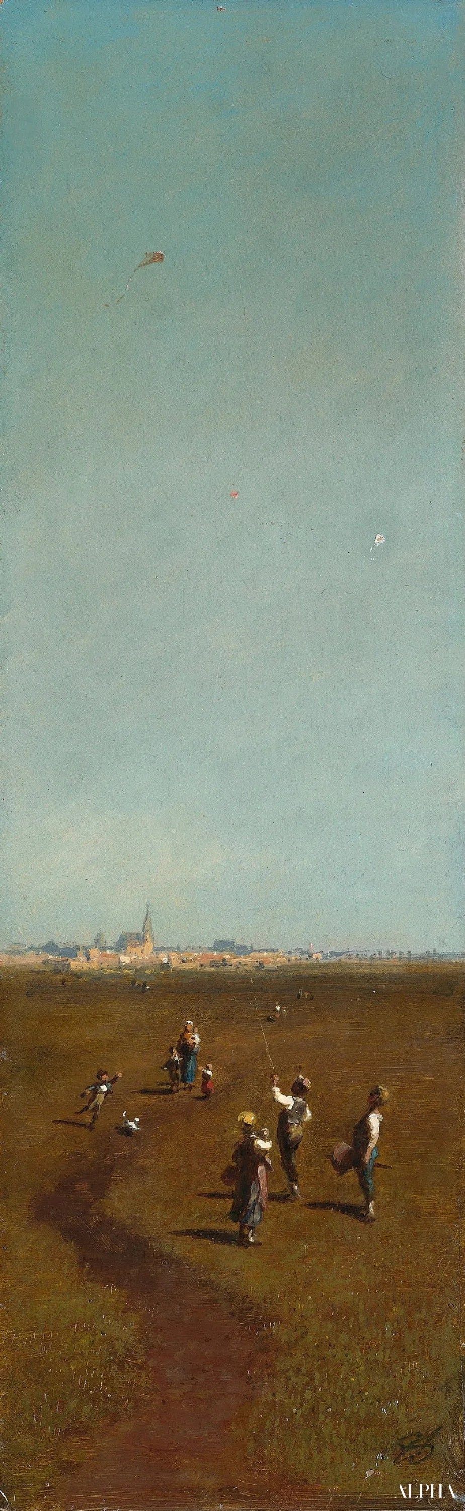 Cerfs-volants - Carl Spitzweg - Reproductions de tableaux et peintures haut de gamme