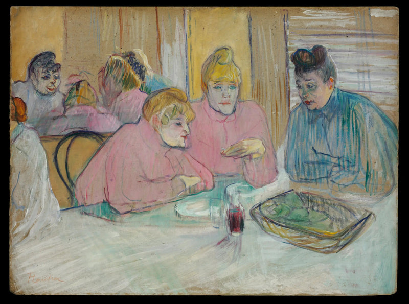 Estas Damas en el refectorio - Henri de Toulouse-Lautrec