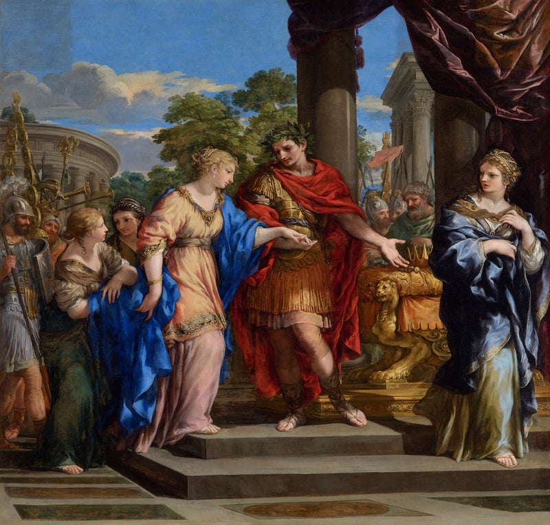 César remite a Cleopatra en el trono de Egipto - Pietro da Cortona