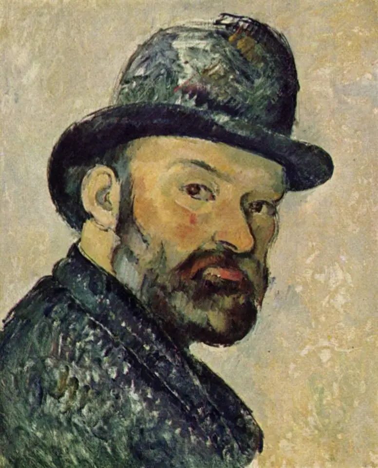 Cézanne con sombrero bombín, boceto - Paul Cézanne