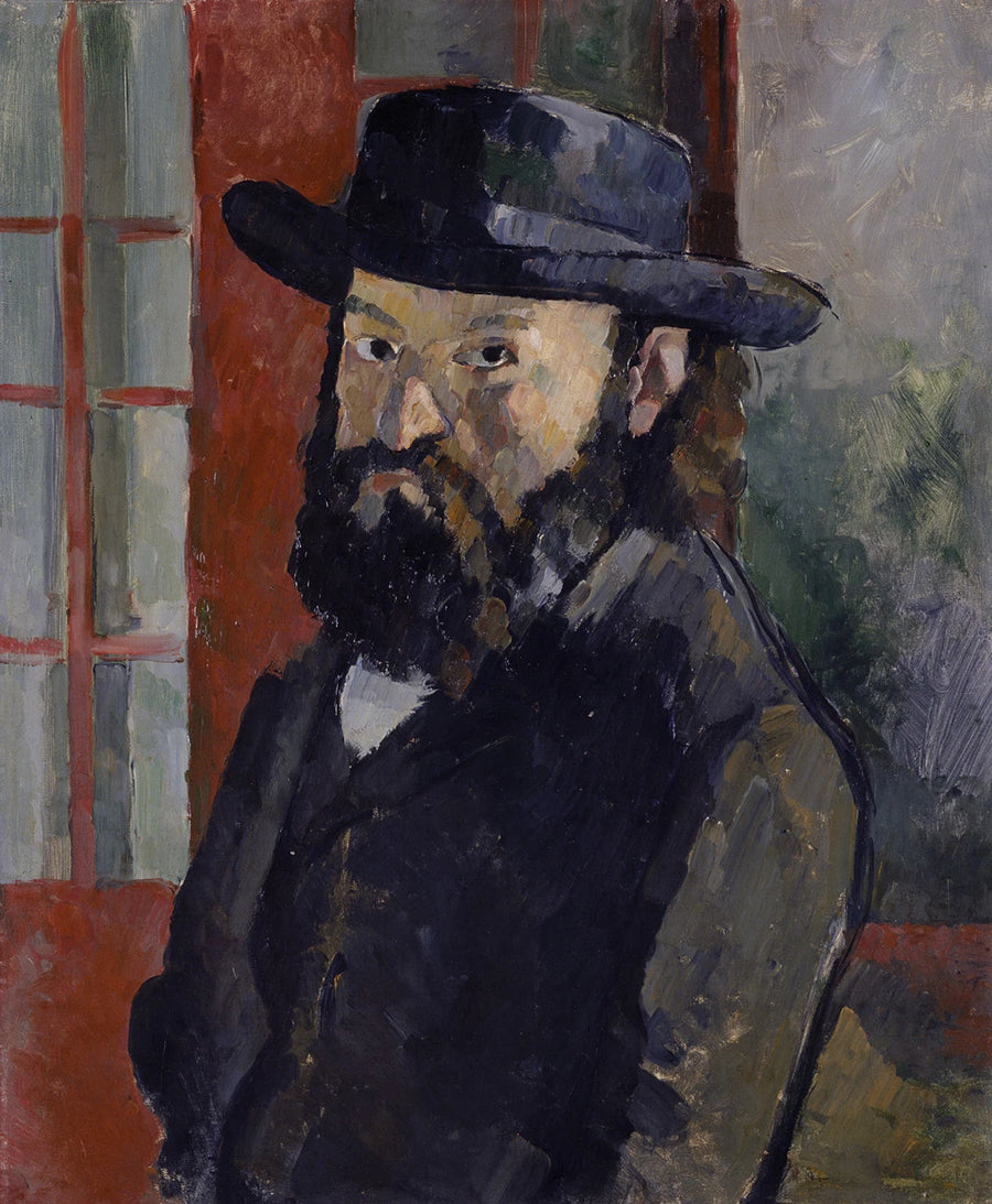 Retrato del artista con sombrero de ala ancha - Paul Cézanne