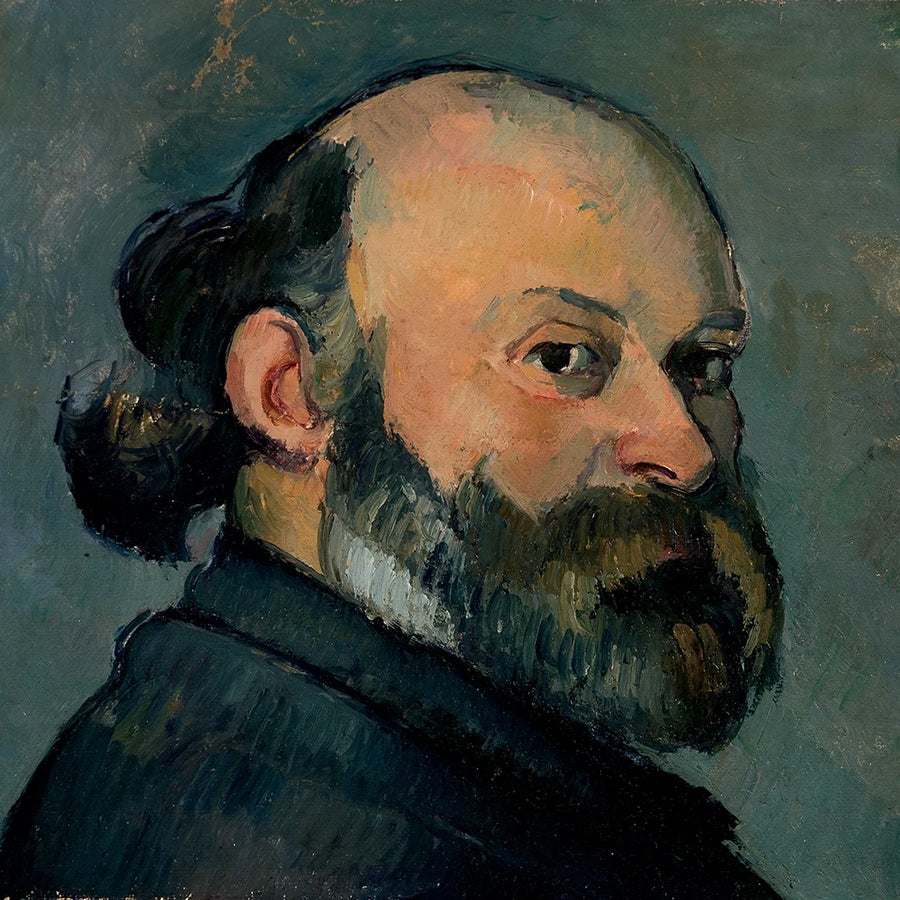 Retrato del artista mirando por encima de su hombro - Paul Cézanne