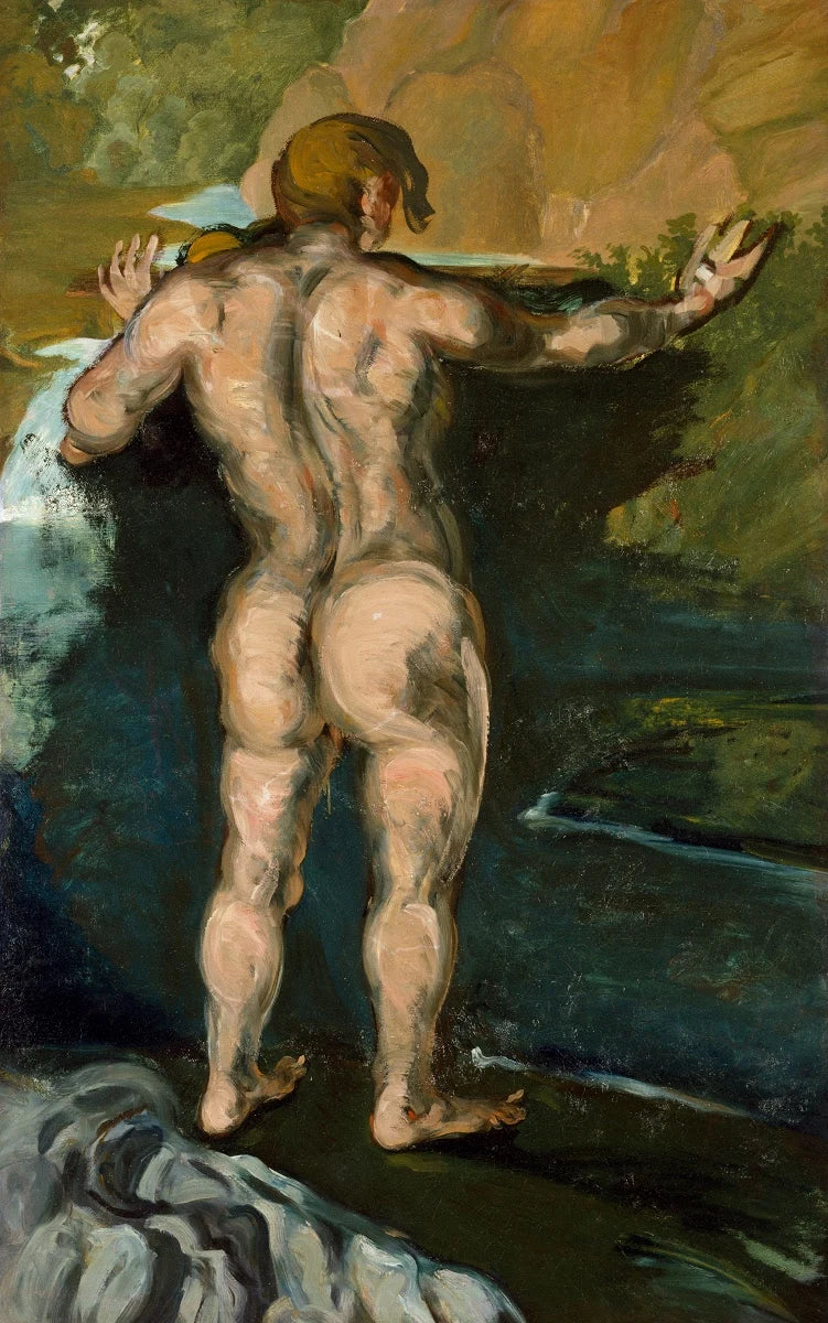 El Bañista en la roca - Paul Cézanne