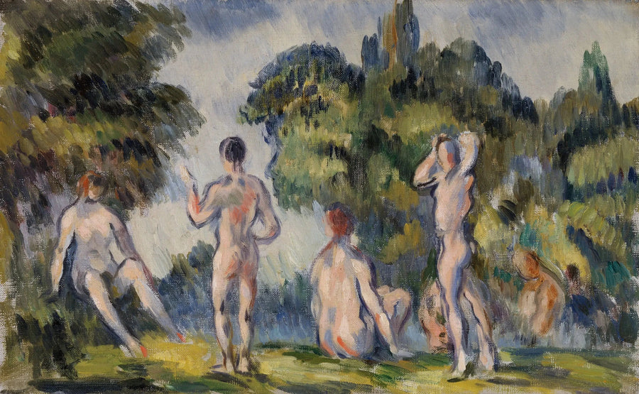 Bañistas y bañistas - Paul Cézanne