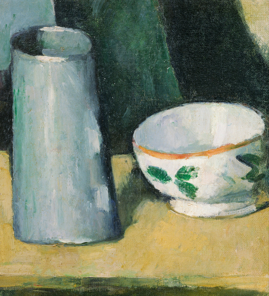 Tazón y caja de leche - Paul Cézanne