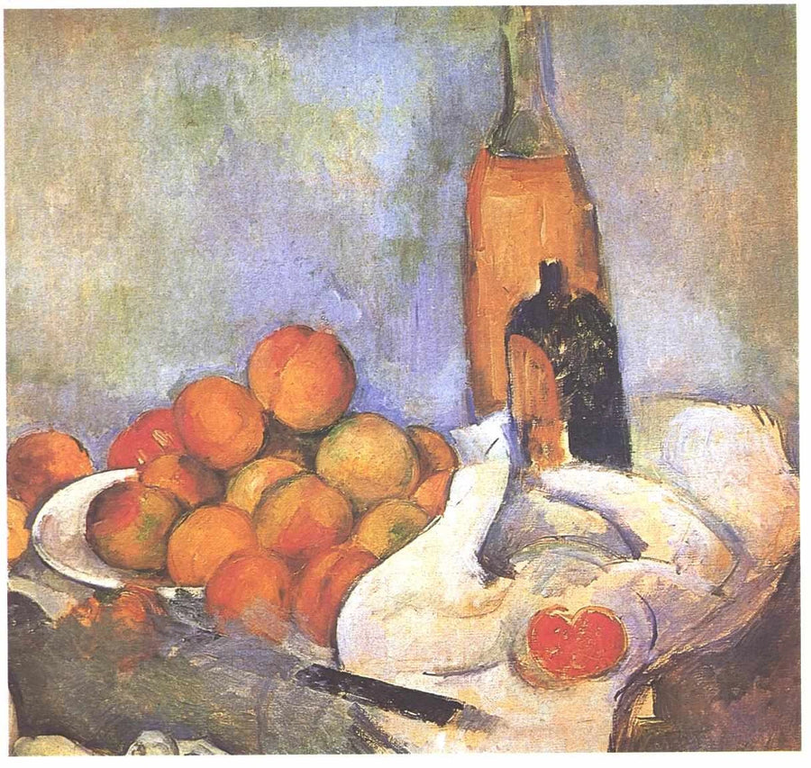 Botellas y Melocotones - Paul Cézanne
