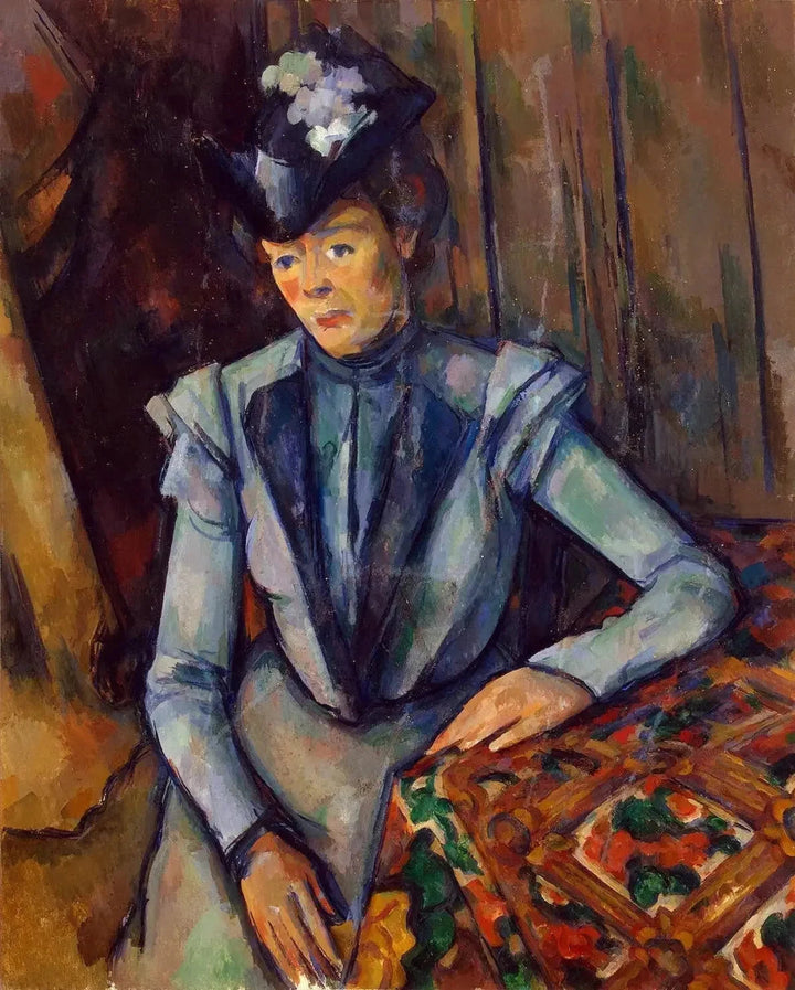 La Dama de Azul, alrededor de 1900-1904--- Paul Cézanne