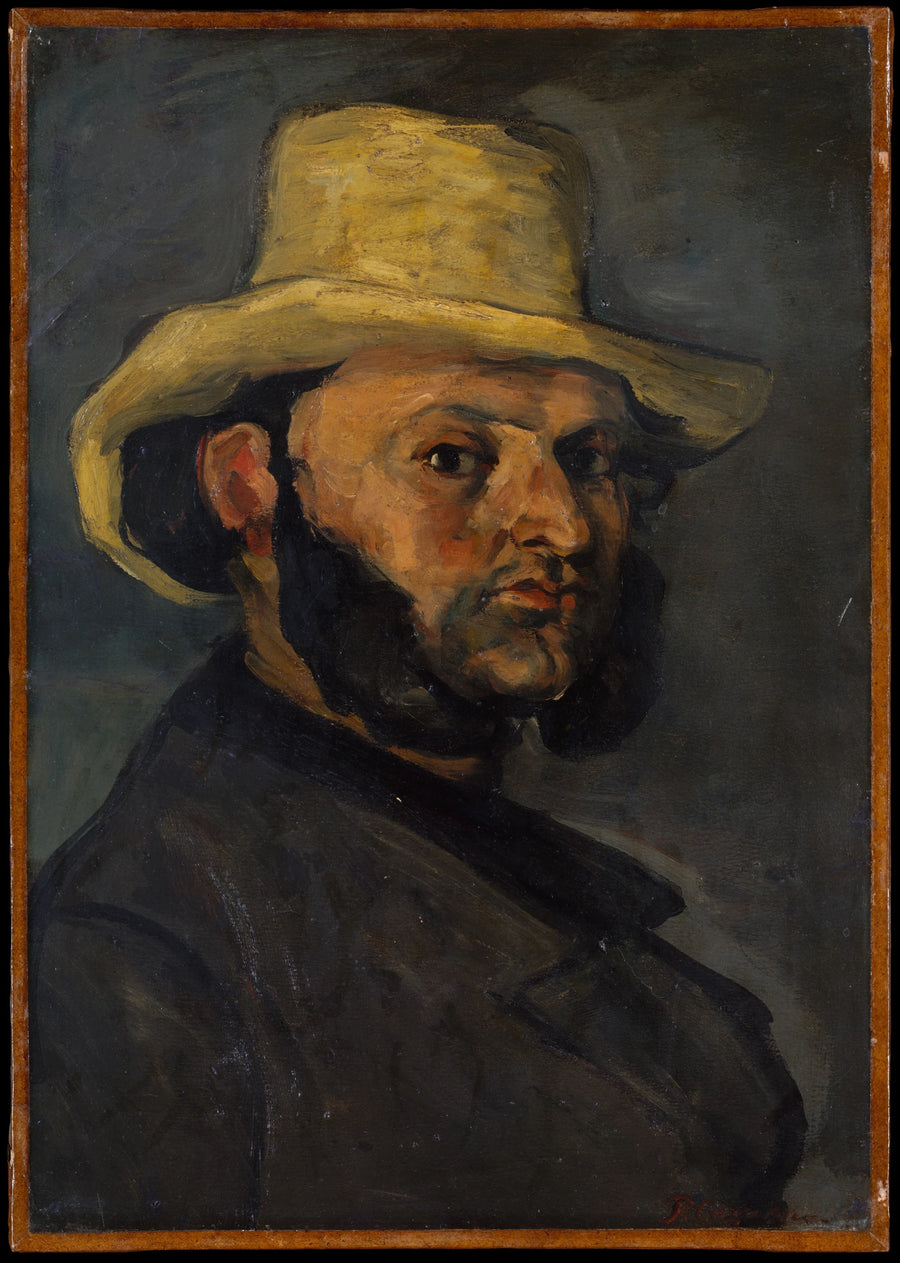 El hombre con sombrero de paja - Paul Cézanne