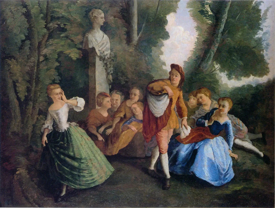 El juego del escondite, según Lancret - Paul Cézanne