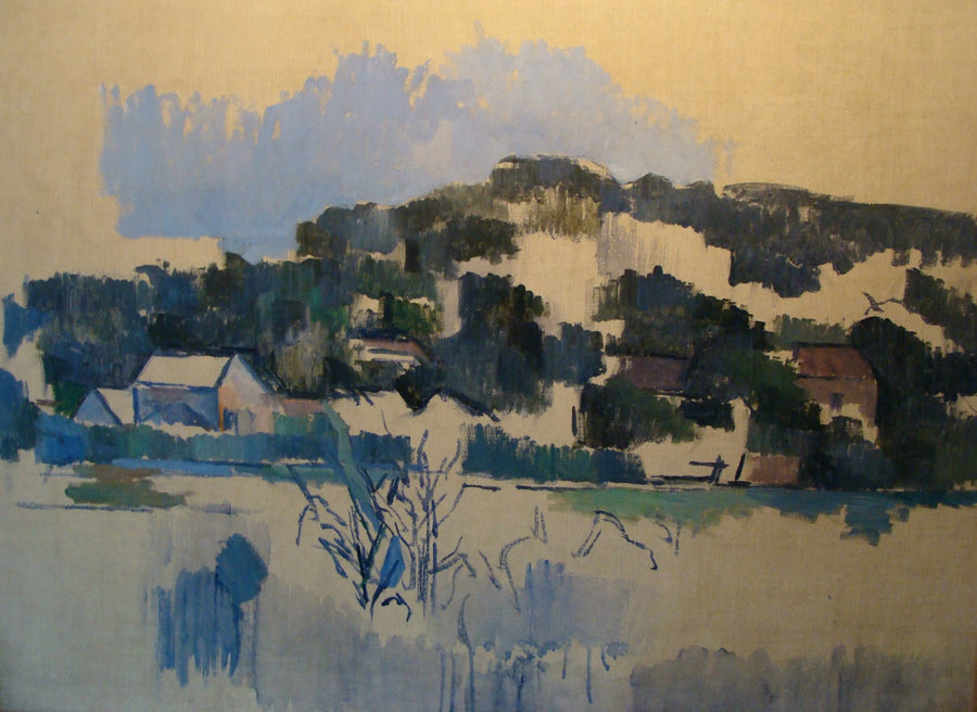 Casas en la colina - Paul Cézanne