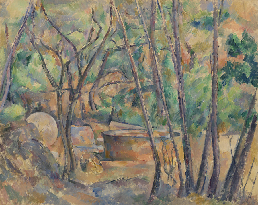 Molino y cisterna en el sotobosque - Paul Cézanne