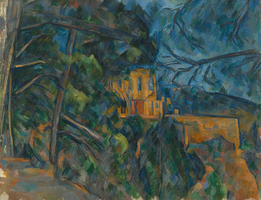 Castillo Negro detrás de los árboles - Paul Cézanne